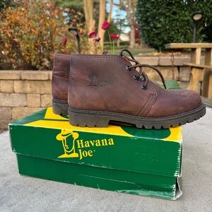 NWB Havana Joe Brown Greasy Classic Chukka Size 39 w/Shoe Wax & Xtra Laces